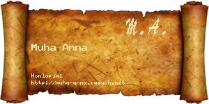 Muha Anna névjegykártya
